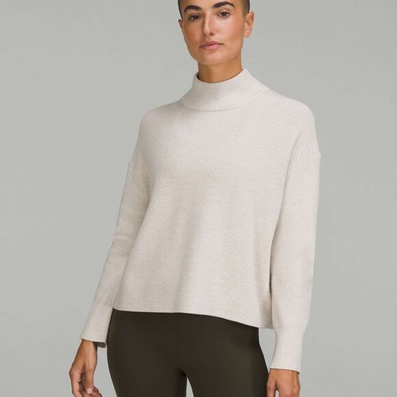 lululemon athletica Sweaters - Lululemon Merino Wool-Blend Ribbed Turtleneck Sweater
